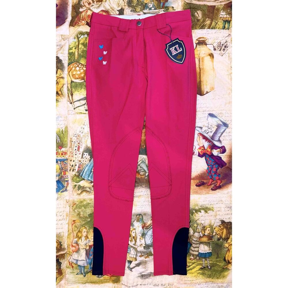 Kingsland Kelly Red Riding Breeches Size EU 34 US 24 / 26 NWT Daisy Butterflies - Picture 2 of 14